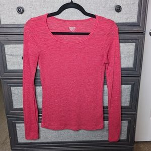 XS Mossimo Burnt/Rust Orange Thermal Long Sleeve Top